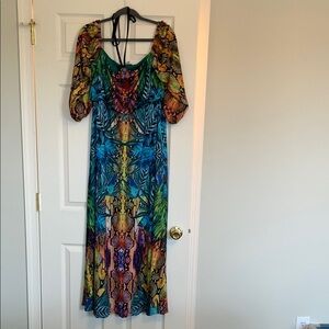 Multicolor Patterned Women's Dress